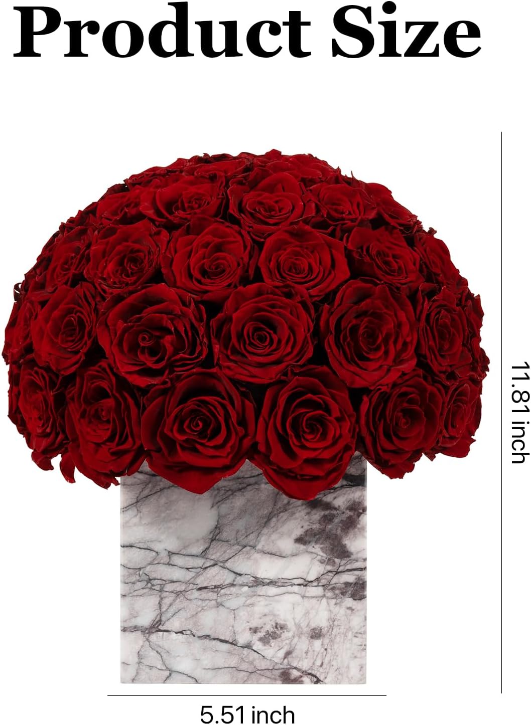 Eternal Red Preserved Flower Vase